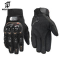 MCS-01C Black Gloves Color Carbon Fiber Motorcycle Gloves Full Finger With Armor