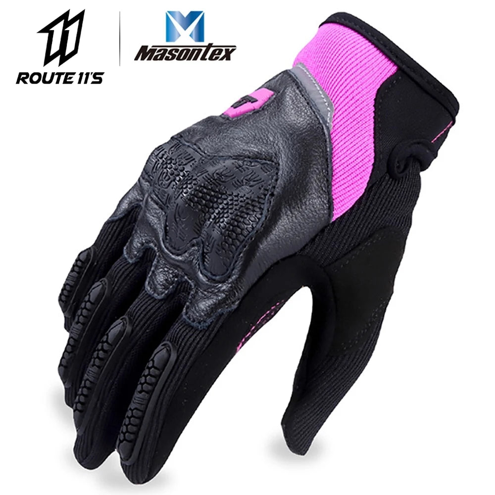 M30 Purple Gloves Color Carbon Fiber Motorcycle Gloves Full Finger With Armor