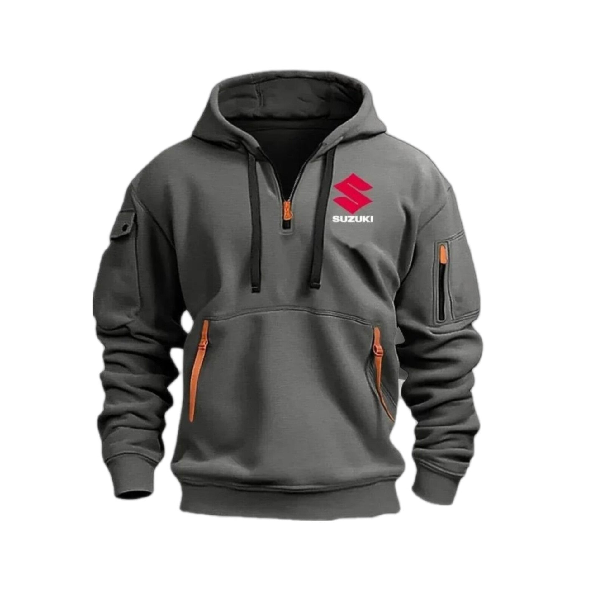 Half-Zip Motorcycle Hoodie