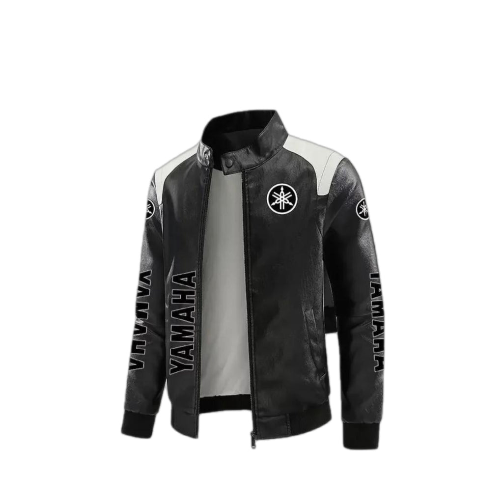 Men's PU Leather Moto Jacket With Cotton Lining