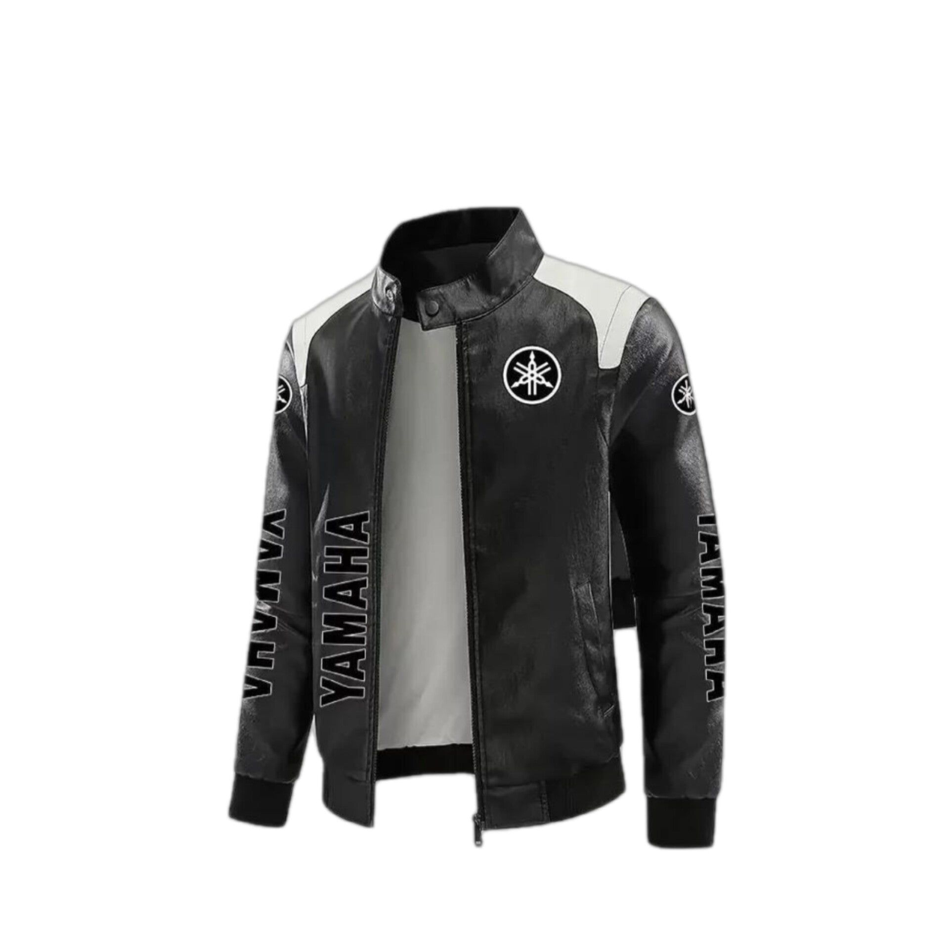 Men's PU Leather Moto Jacket With Cotton Lining
