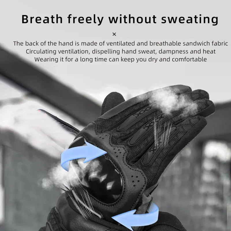 Motorcycle Riding Gloves Full Finger – Breathable Touchscreen