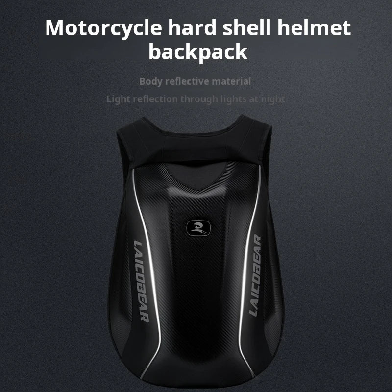 Carbon Fiber Motorcycle Backpack – Hard Shell, Waterproof