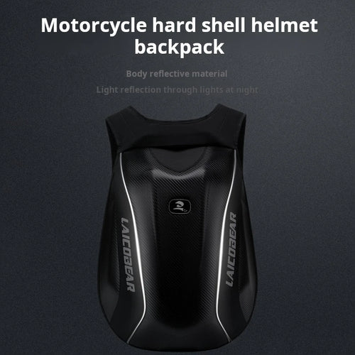 Carbon Fiber Motorcycle Backpack – Hard Shell, Waterproof