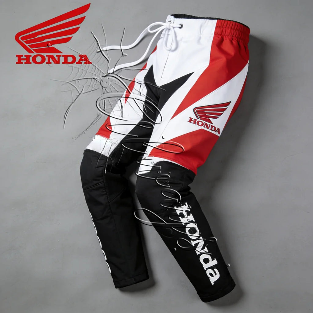KC6097 Color Men's Moto Skinny Pants With Printed Graphics