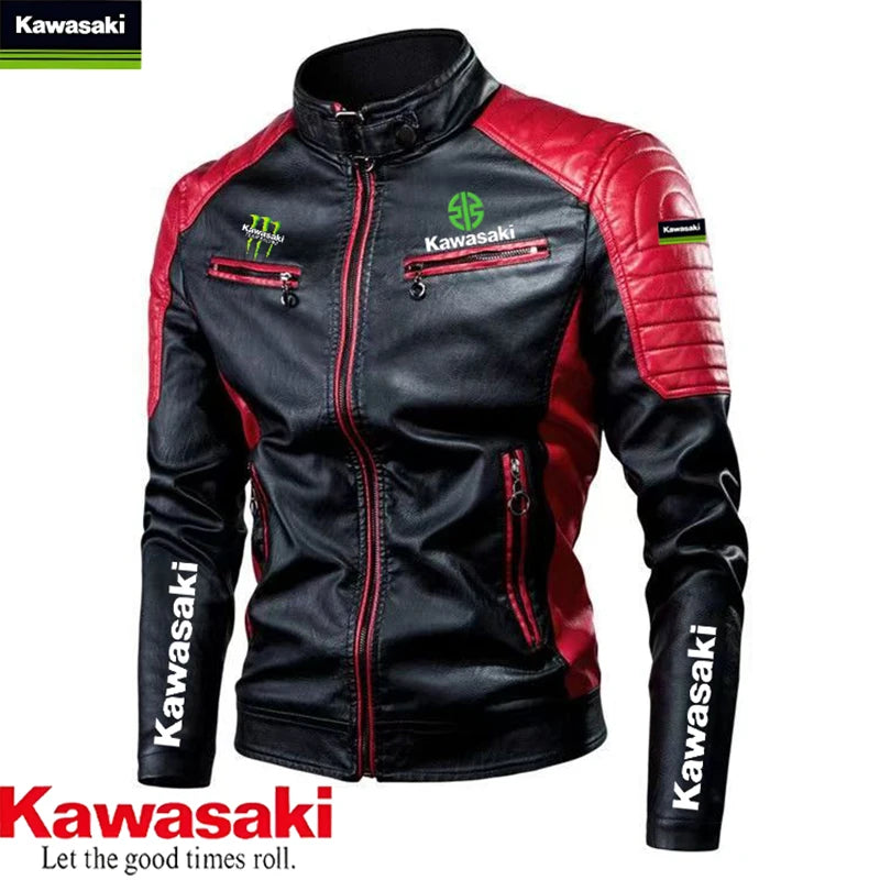 Men’s Motorcycle Sports Jacket With Printed Design