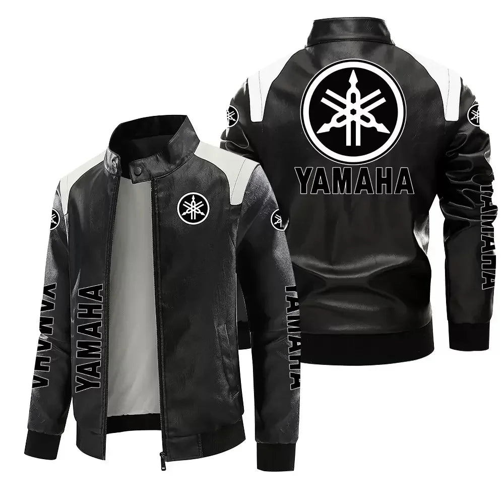 S Size Men's PU Leather Moto Jacket With Cotton Lining