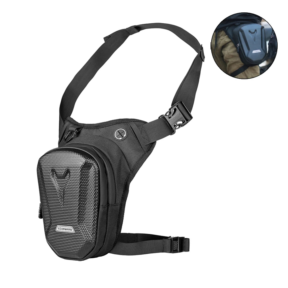 TB Color Name Motorcycle Leg Waist Bag With EVA Hard Shell