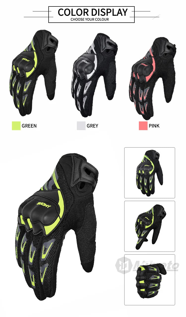 Suomy Motorcycle Gloves Summer Mesh Breathable Moto Gloves Men Women Touch Screen Motocross Gloves Touch Screen Cycling Gloves