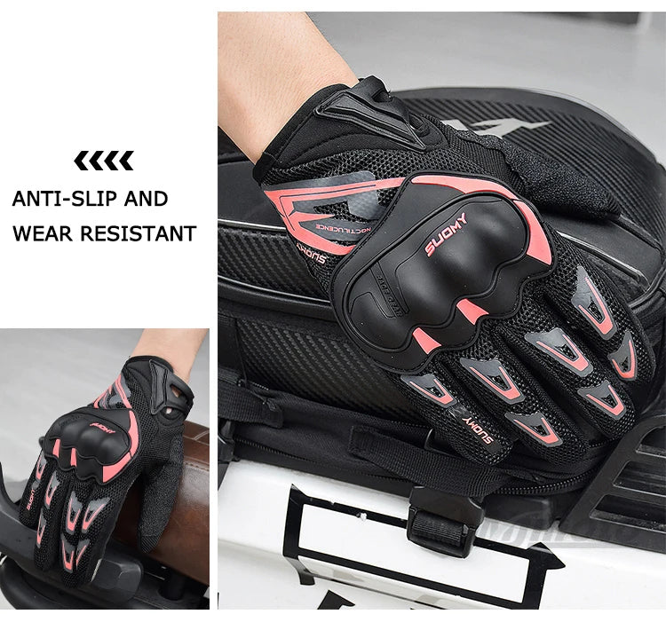 Suomy Motorcycle Gloves Summer Mesh Breathable Moto Gloves Men Women Touch Screen Motocross Gloves Touch Screen Cycling Gloves