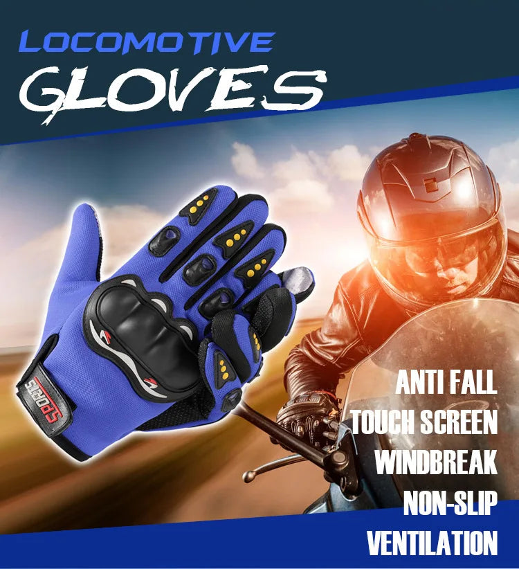 Motorcycle Mtb Gloves Men Cycling Knuckle Protection Glove Touchscreen Motocross Race Camping Breathable Non-slip Workshop Glove