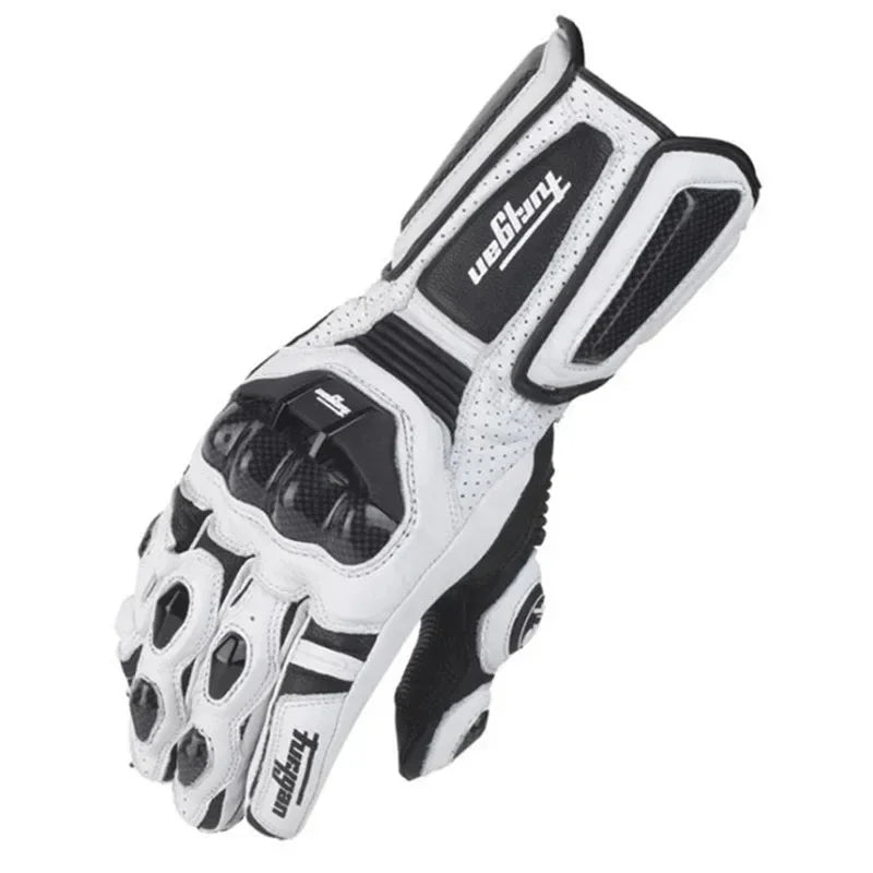 Waterproof Motorcycle Leather Gloves With Carbon Fiber - Throttlehead Apparel