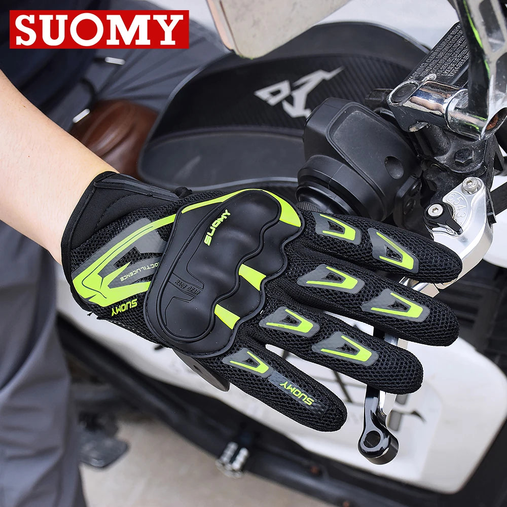 Suomy Motorcycle Gloves Summer Mesh Breathable Moto Gloves Men Women Touch Screen Motocross Gloves Touch Screen Cycling Gloves