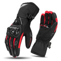 Red Color Waterproof Motorcycle Riding Gloves With Touchscreen Tips