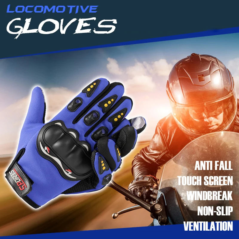 Motorcycle Mtb Gloves Men Cycling Knuckle Protection Glove Touchscreen Motocross Race Camping Breathable Non-slip Workshop Glove