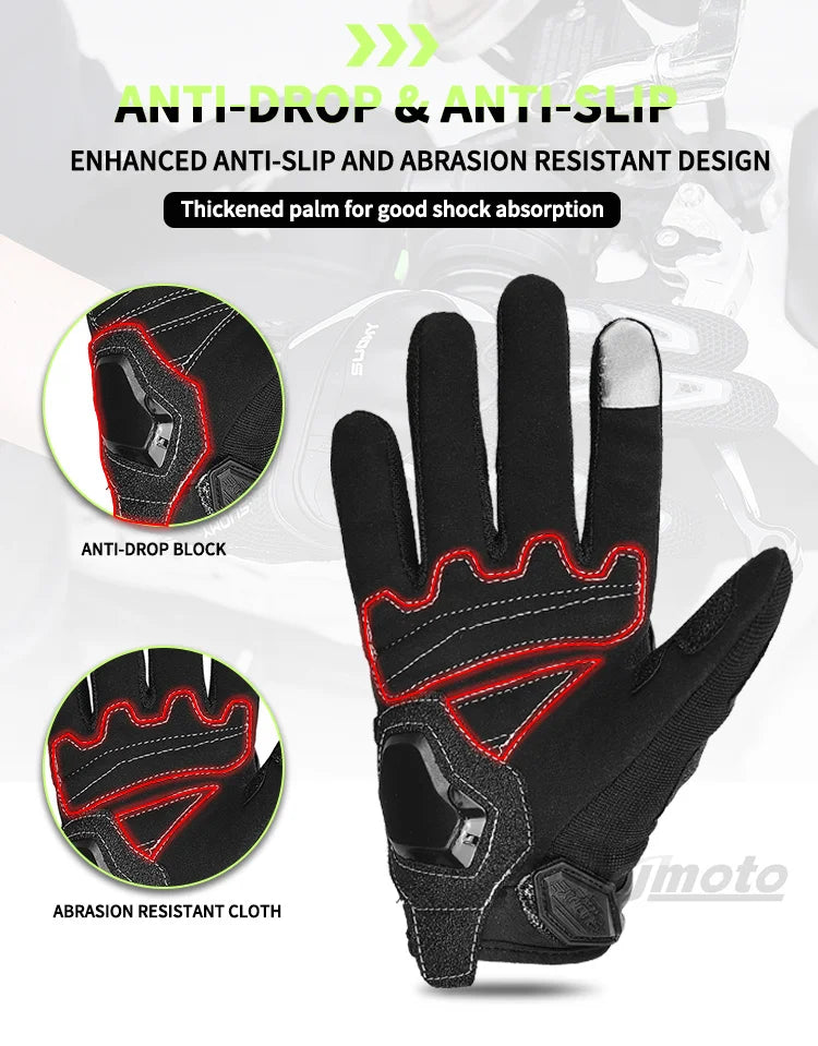 Suomy Motorcycle Gloves Summer Mesh Breathable Moto Gloves Men Women Touch Screen Motocross Gloves Touch Screen Cycling Gloves