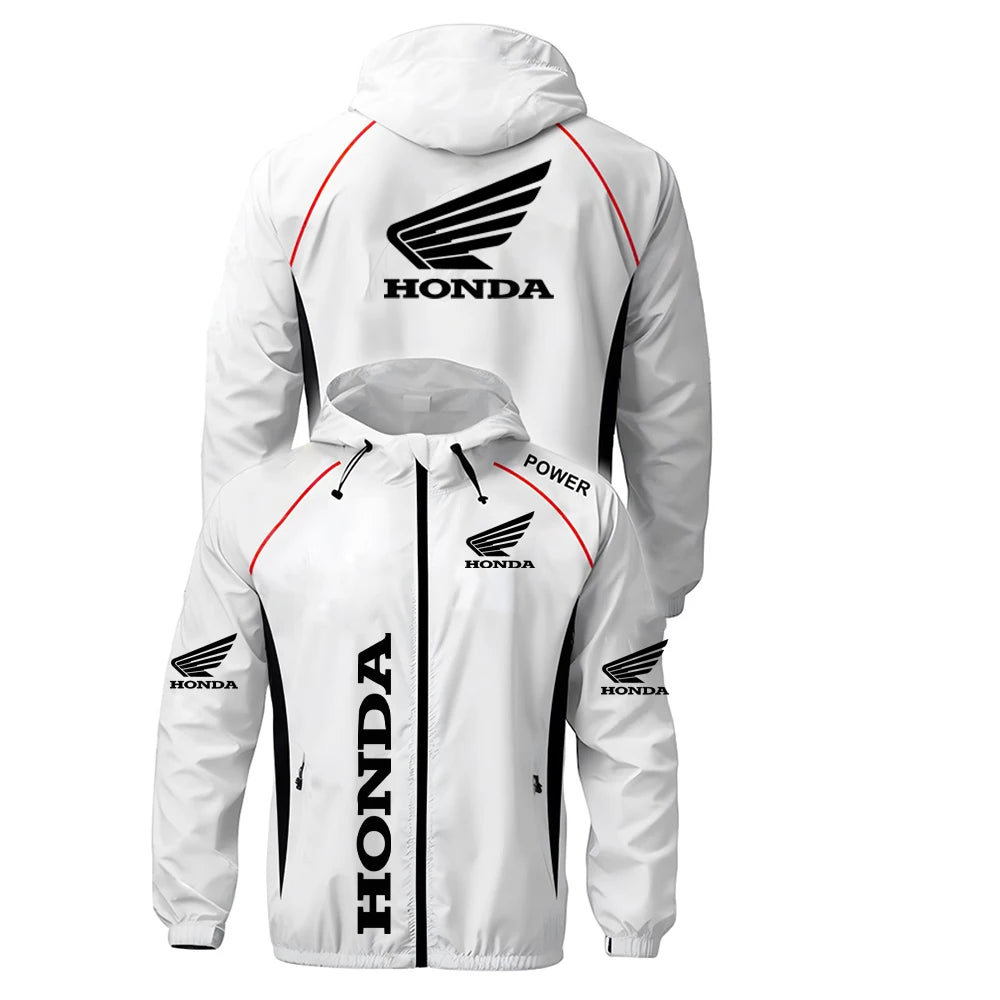 XS Size Men’s Lightweight Racing Jacket With Hooded Design