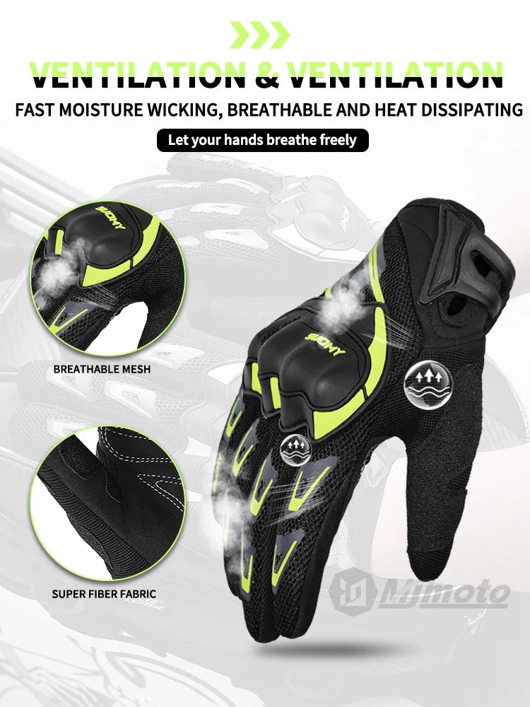 Suomy Motorcycle Gloves Summer Mesh Breathable Moto Gloves Men Women Touch Screen Motocross Gloves Touch Screen Cycling Gloves