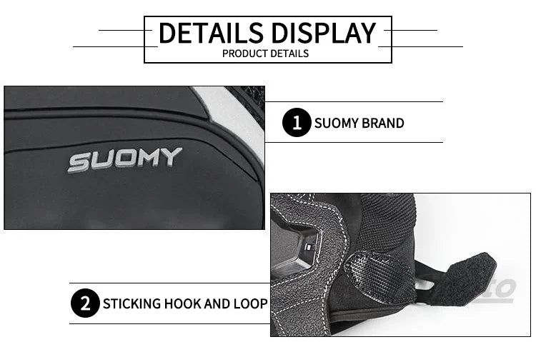 Suomy Motorcycle Gloves Summer Mesh Breathable Moto Gloves Men Women Touch Screen Motocross Gloves Touch Screen Cycling Gloves