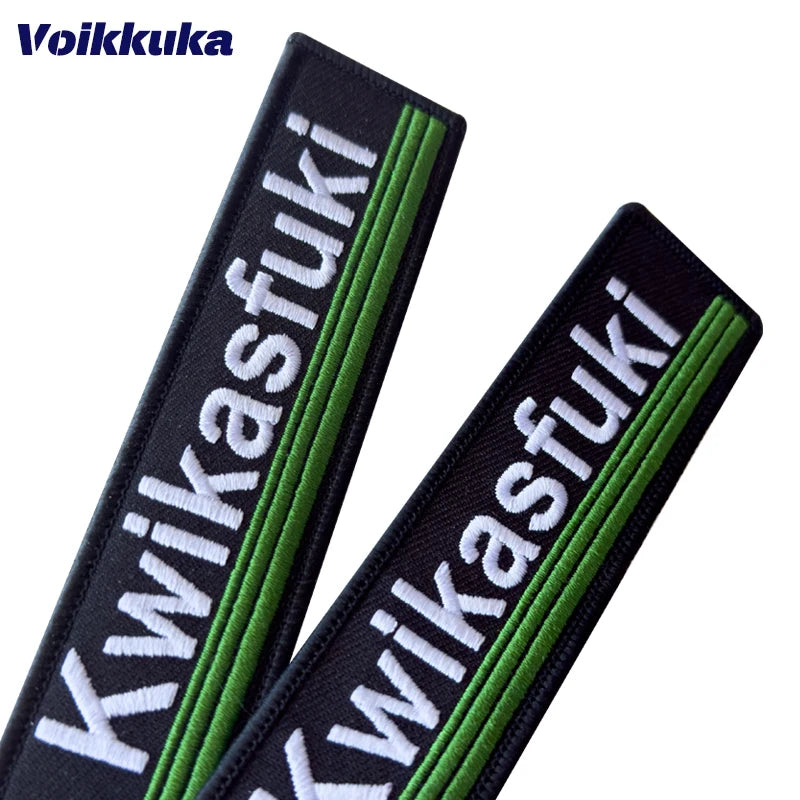 Funny Kwikasfuki Embroidered Keychain Tag Key Ring