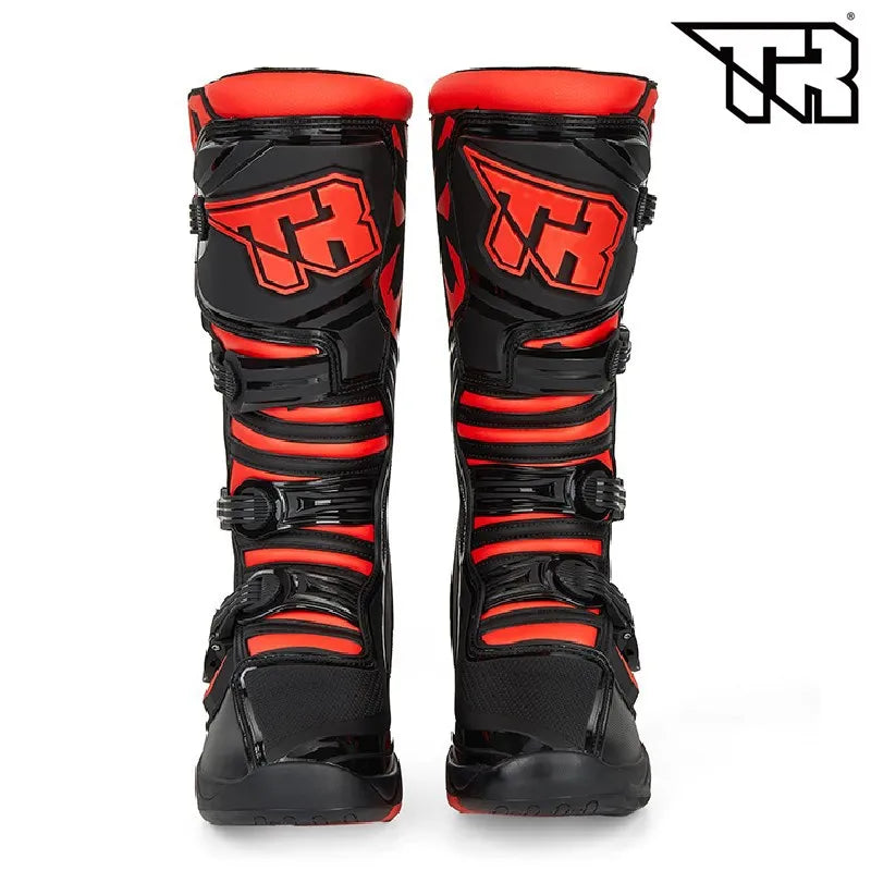 Unisex Motocross Motorcycle Boots With Ankle Protection