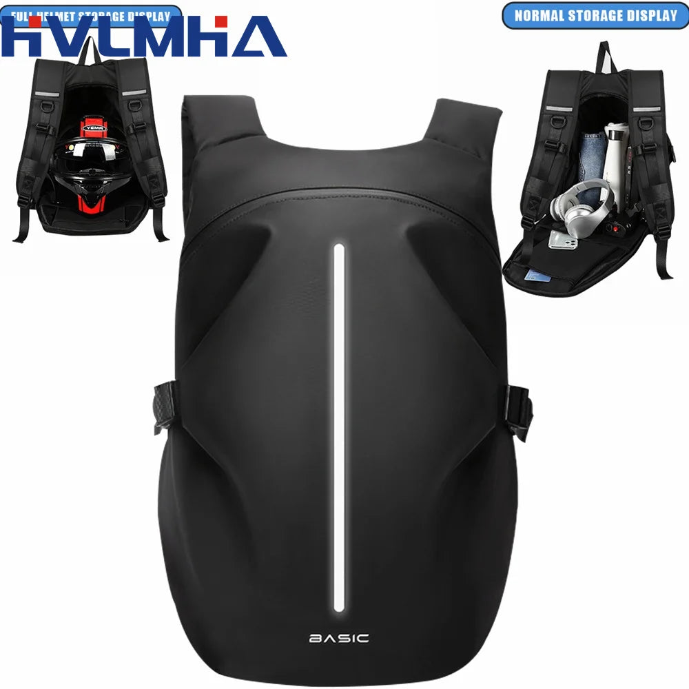 Style A 1PC Color Name Waterproof Motorcycle Helmet Backpack – Large Capacity