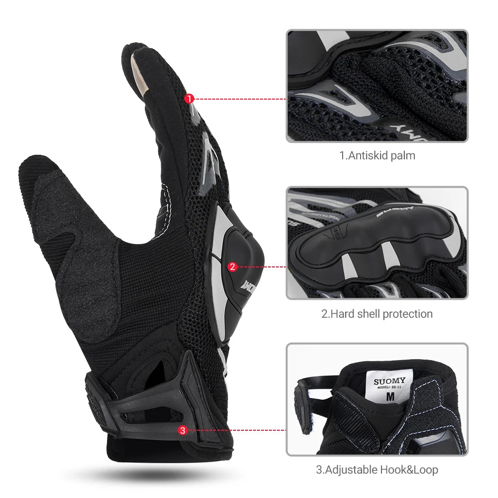Summer Mesh Motorcycle Gloves – Breathable Touchscreen