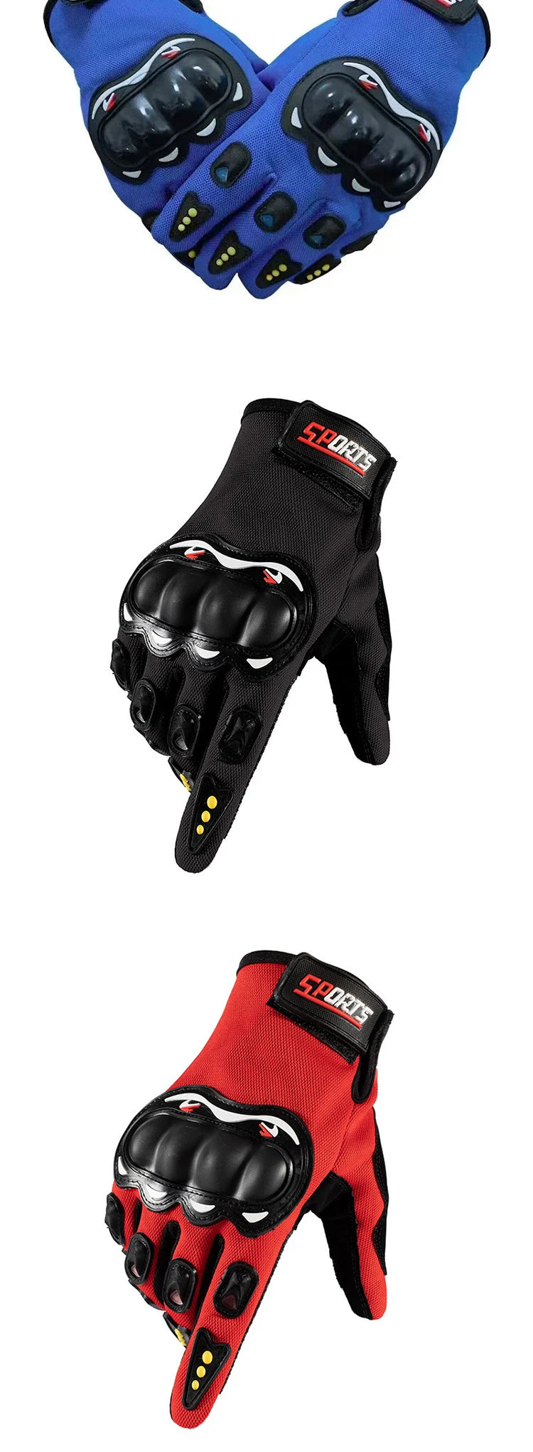 Motorcycle Gloves Full Finger Male Protective Outdoor Rider Long Finger Sports Breathable Racing Riding Half Finger Gloves