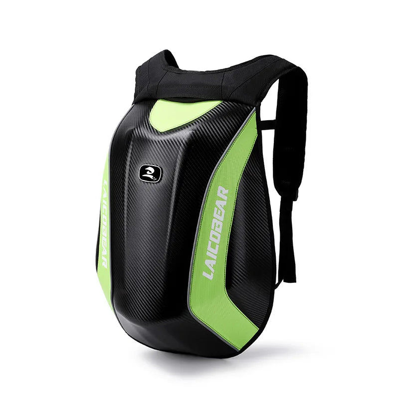 Carbon Fiber Motorcycle Backpack – Hard Shell, Waterproof