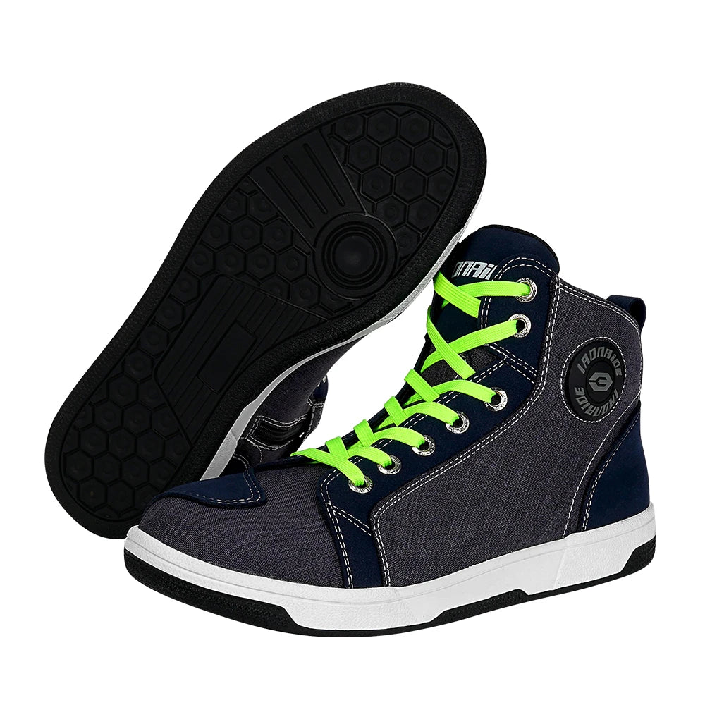 dark blue Color Men’s Motorcycle Riding Boots Casual Breathable Shoes