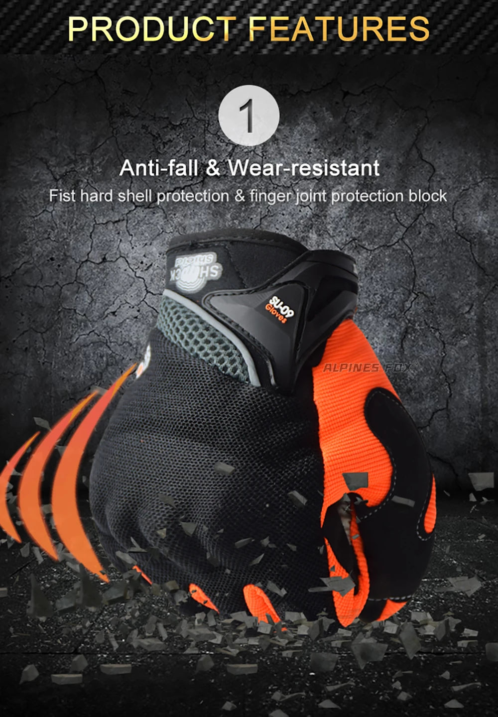 SUOMY Breathable Full Finger Racing Motorcycle Gloves Quality Stylishly Decorated Antiskid Wearable Gloves Large Size XXL Black