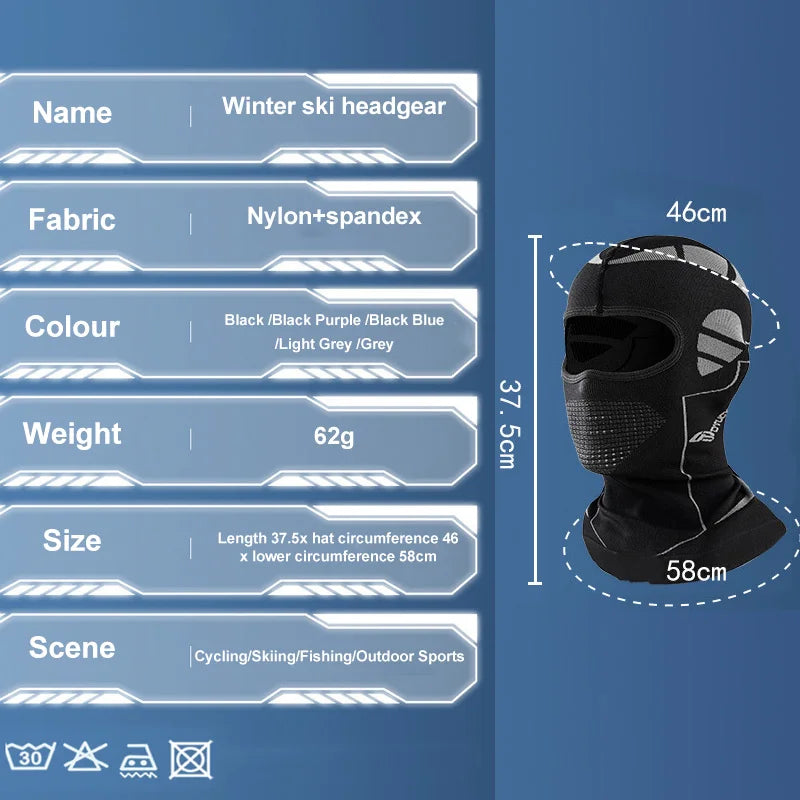 Thermal Balaclava Ski Mask With Long Neck Coverage - Throttlehead Apparel