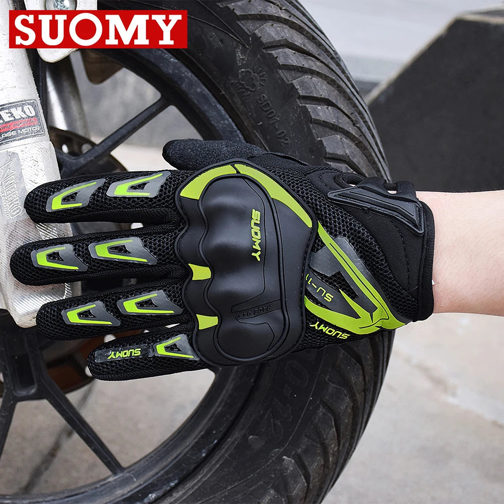 Suomy Motorcycle Gloves Summer Mesh Breathable Moto Gloves Men Women Touch Screen Motocross Gloves Touch Screen Cycling Gloves