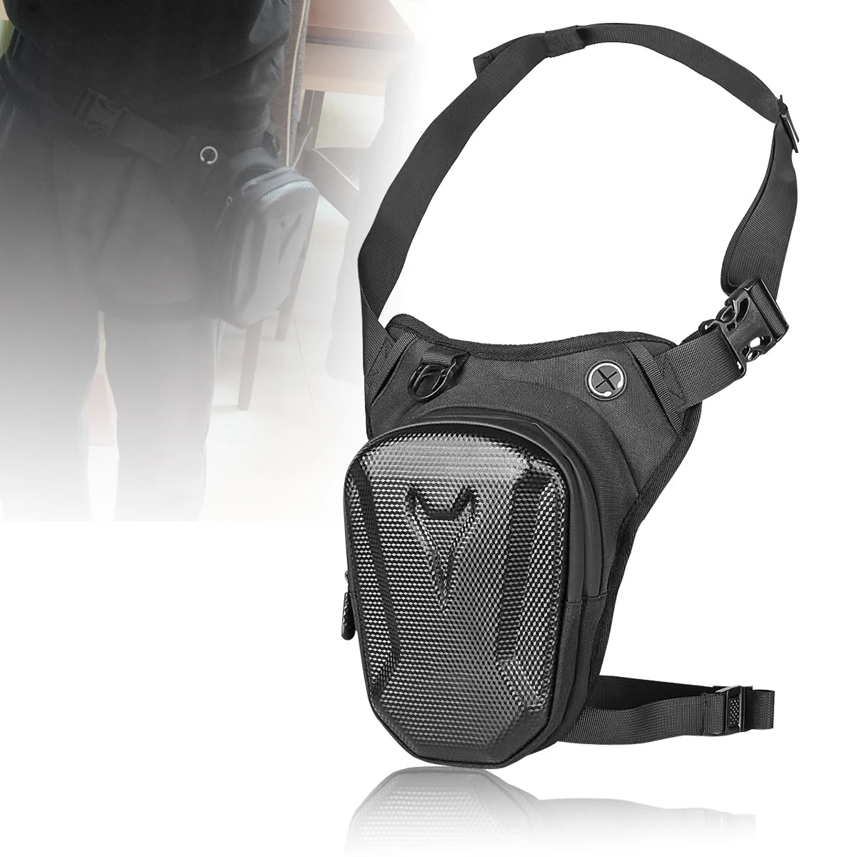 Style C Color Name Waterproof Tactical Drop Leg Bag for Motorcycle Travel