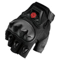 MC29D-Black Color Breathable Half Finger Motorcycle Riding Gloves