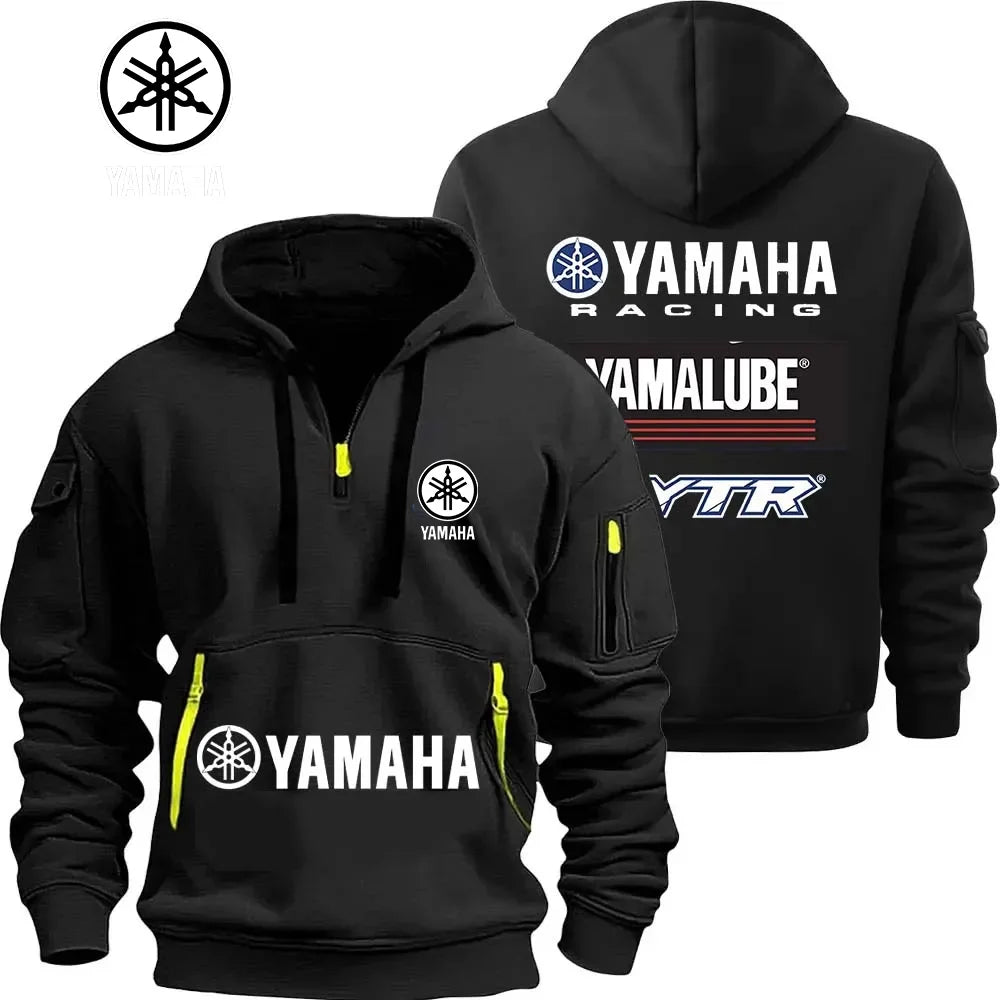 1 Color Men’s Racing Team Half-Zip Hooded Sweatshirt
