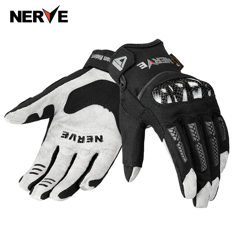 Motorcycle Riding Gloves Full Finger With Carbon Fiber