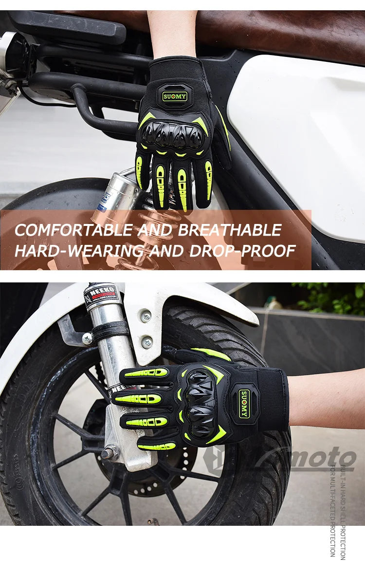 Suomy Motorcycle Gloves Summer Mesh Breathable Moto Gloves Men Women Touch Screen Motocross Gloves Touch Screen Cycling Gloves