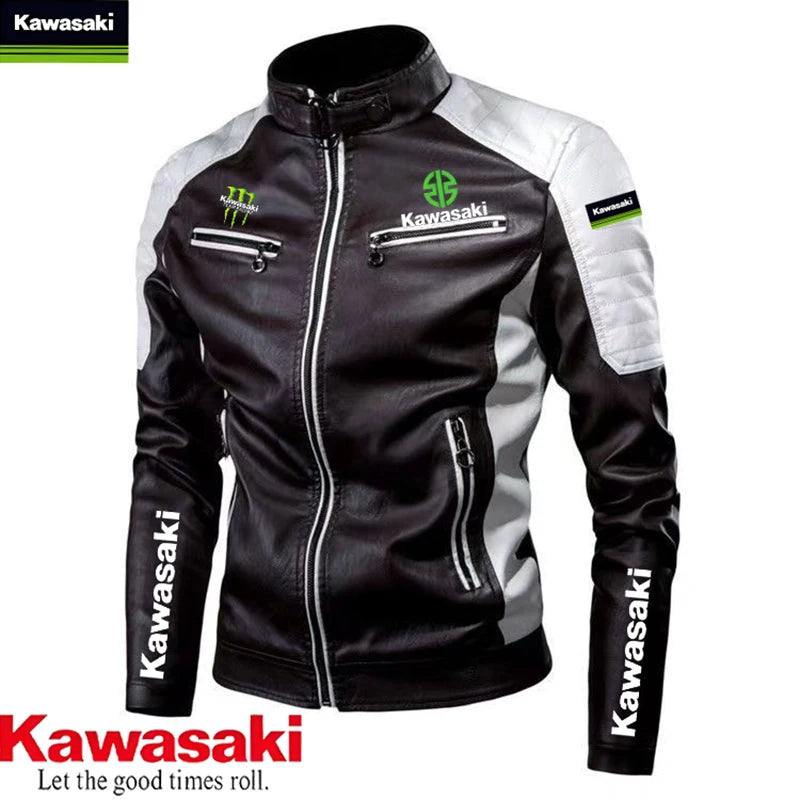 Men’s Motorcycle Sports Jacket With Printed Design