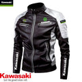 image color1 Color Men’s Motorcycle Sports Jacket With Printed Design