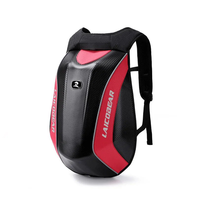 Carbon Fiber Motorcycle Backpack – Hard Shell, Waterproof