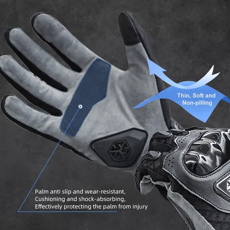Motorcycle Riding Gloves Full Finger – Breathable Touchscreen