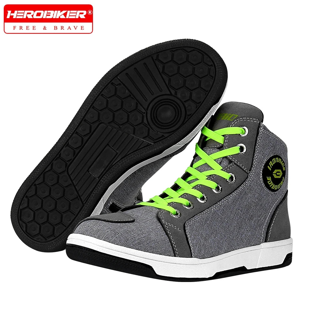 Men’s Motorcycle Riding Sneakers With Ankle Protection