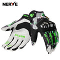 KQ1058-Green Color Motorcycle Riding Gloves Full Finger With Carbon Fiber