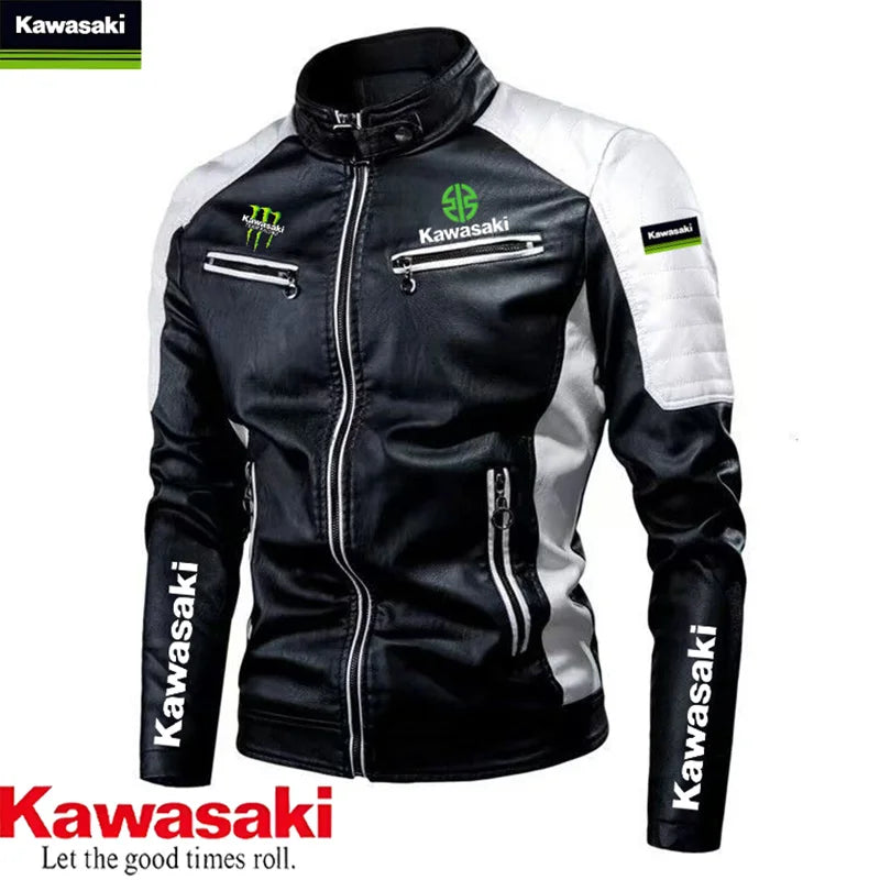 Men’s Motorcycle Sports Jacket With Printed Design