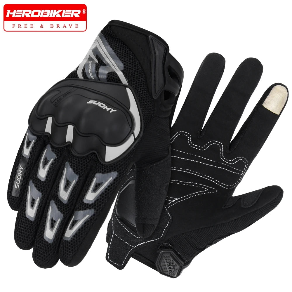 Summer Mesh Motorcycle Gloves – Breathable Touchscreen