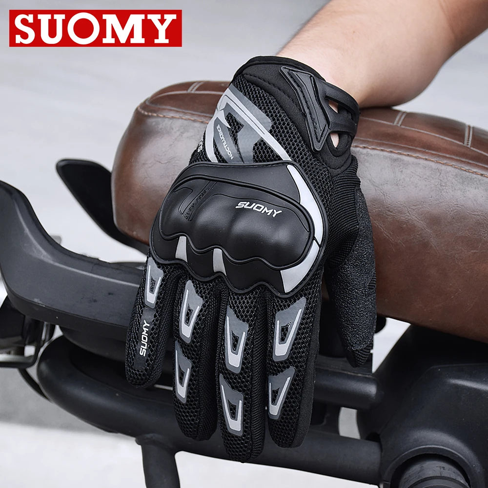 Suomy Motorcycle Gloves Summer Mesh Breathable Moto Gloves Men Women Touch Screen Motocross Gloves Touch Screen Cycling Gloves