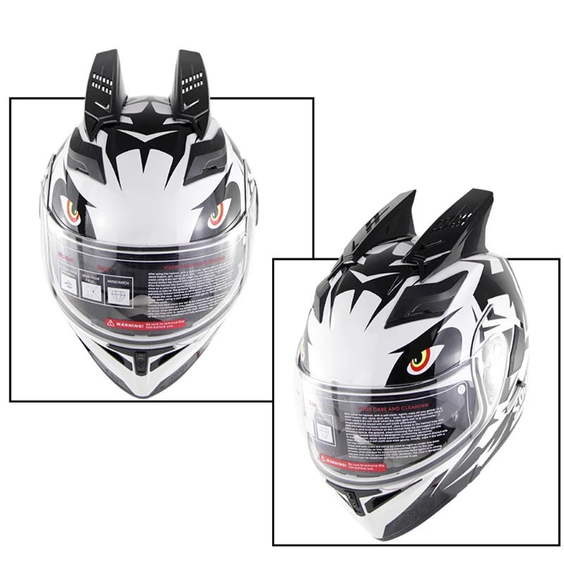 Motorcycle Helmet Horn Set Punk Style ABS Accessories - Throttlehead Apparel