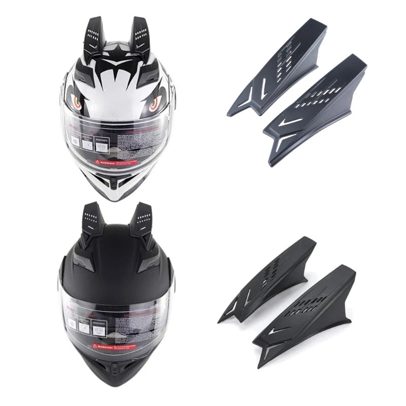 Motorcycle Helmet Horn Set Punk Style ABS Accessories - Throttlehead Apparel