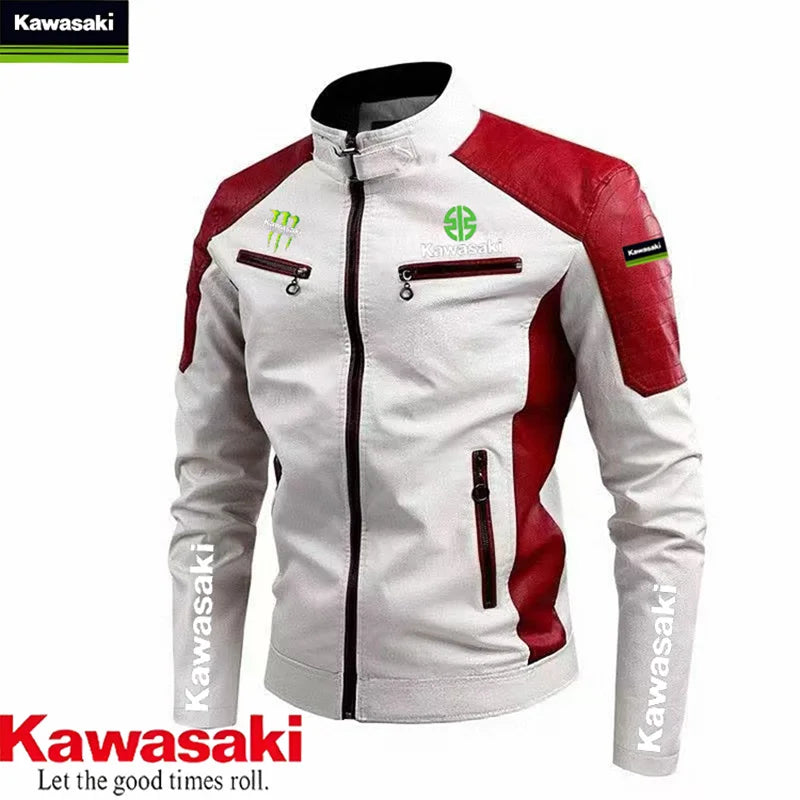 Men’s Motorcycle Sports Jacket With Printed Design